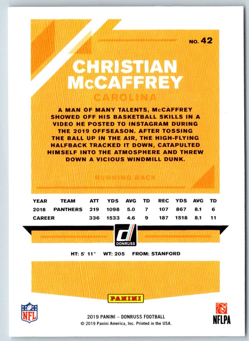 2019 Donruss Christian McCaffrey