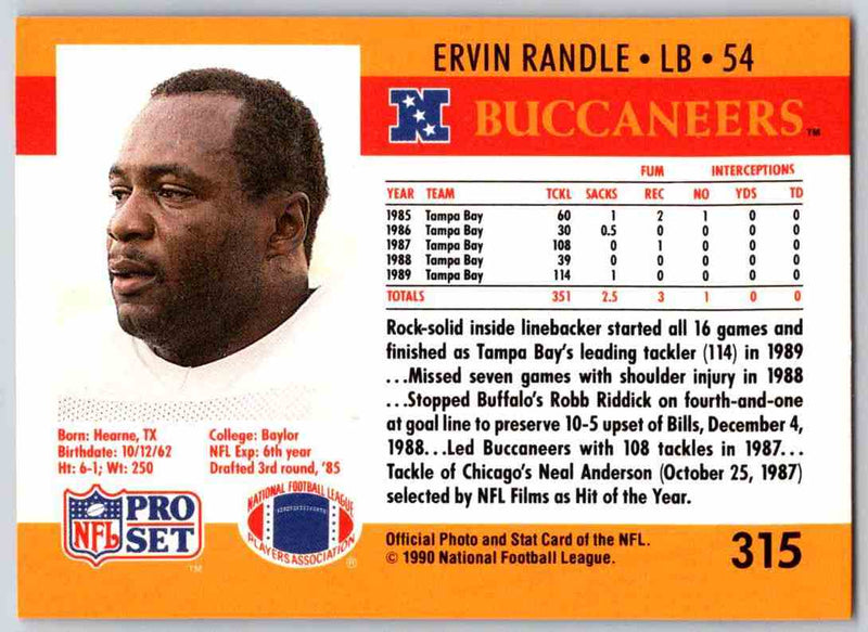 1990 Pro Set Ervin Randle