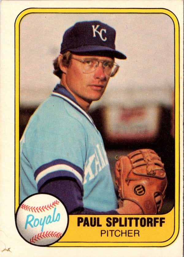 1981 Fleer Paul Splittorff #30