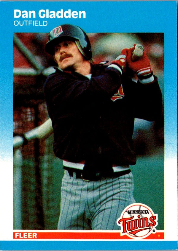 1987 Fleer Update Glossy Dan Gladden #U-36