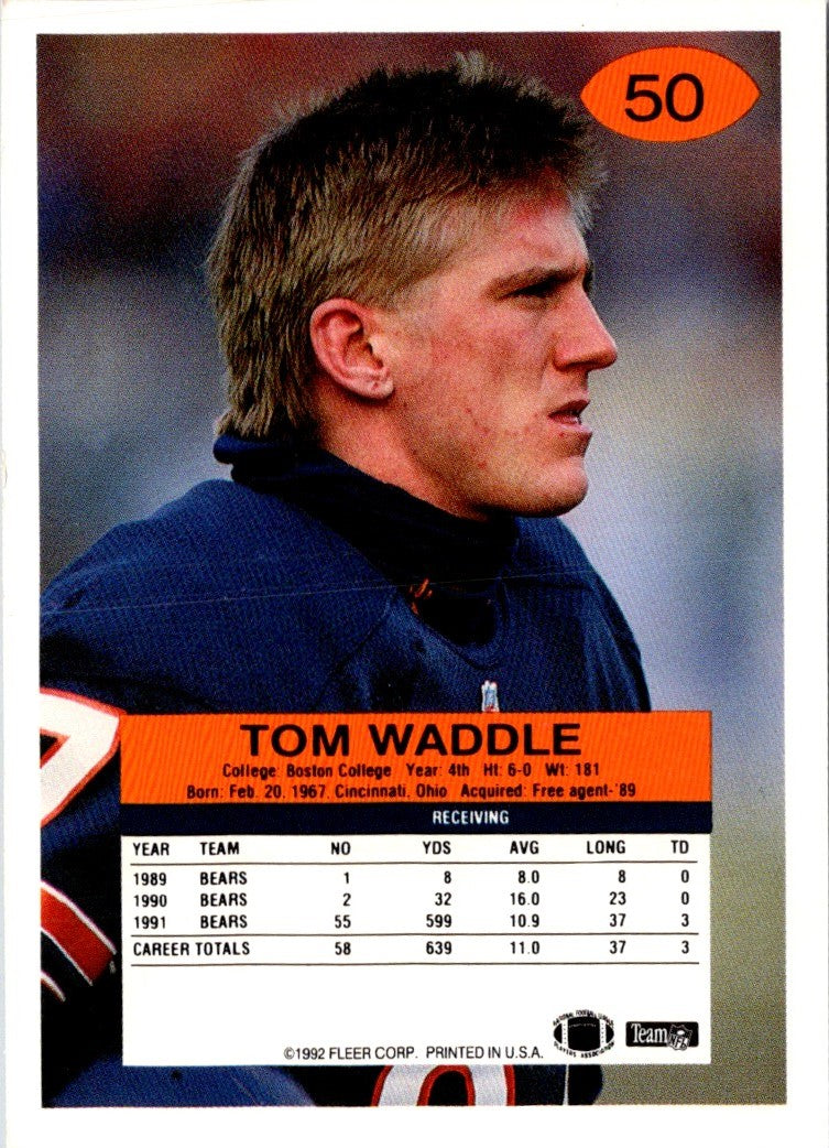 1992 Fleer Tom Waddle