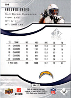 2009 SP Signature Antonio Gates #64