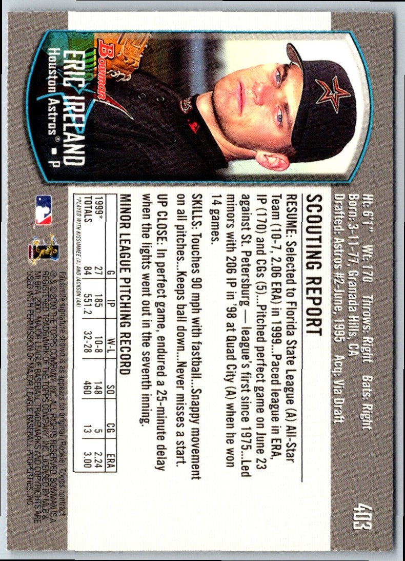 2000 Bowman Eric Ireland