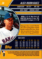 2001 Topps Reserve Alex Rodriguez #36