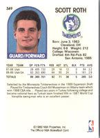 1989 Hoops Scott Roth #349 Rookie