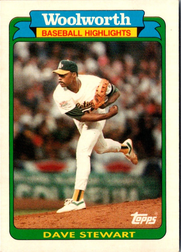 1990 Topps Woolworth Baseball Highlights Dave Stewart #25