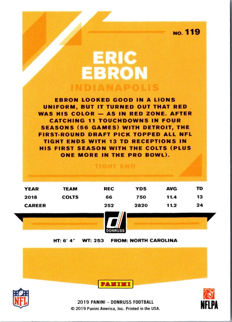 2019 Donruss Eric Ebron