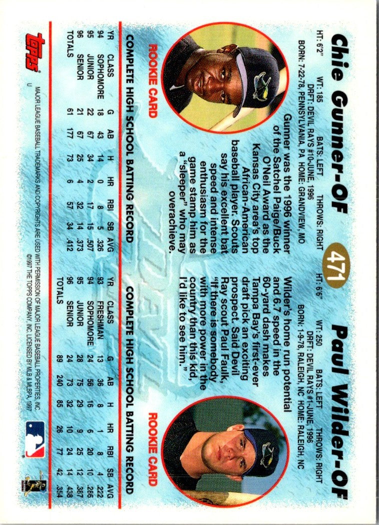 1997 Topps Chie Gunner/Paul Wilder