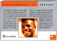 1991 ProLine Bobby Humphrey #64