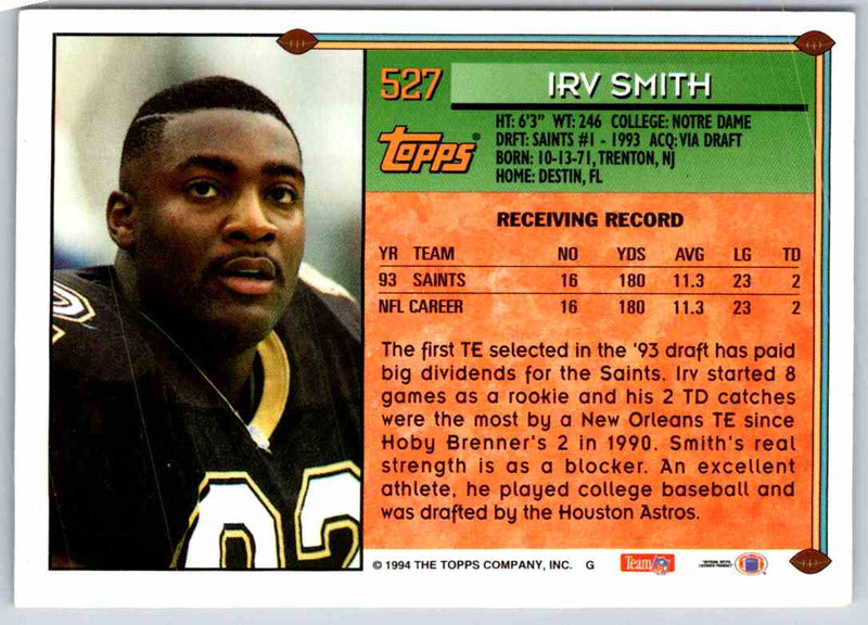 1994 Topps Irv Smith