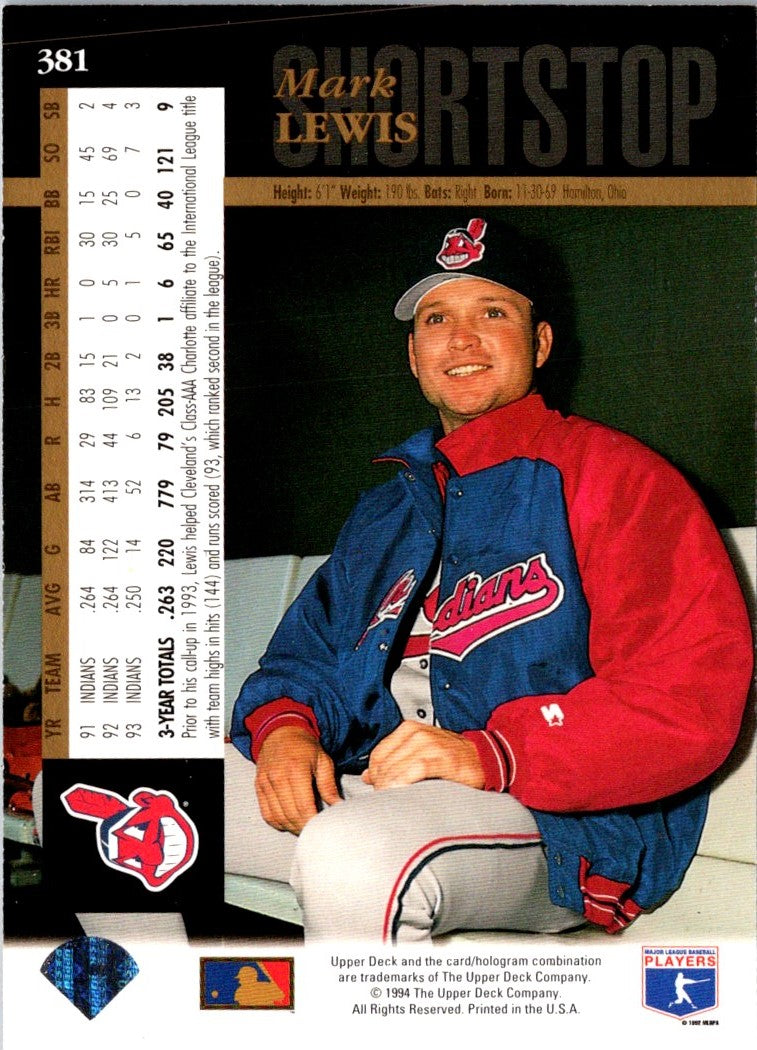 1994 Upper Deck Mark Lewis