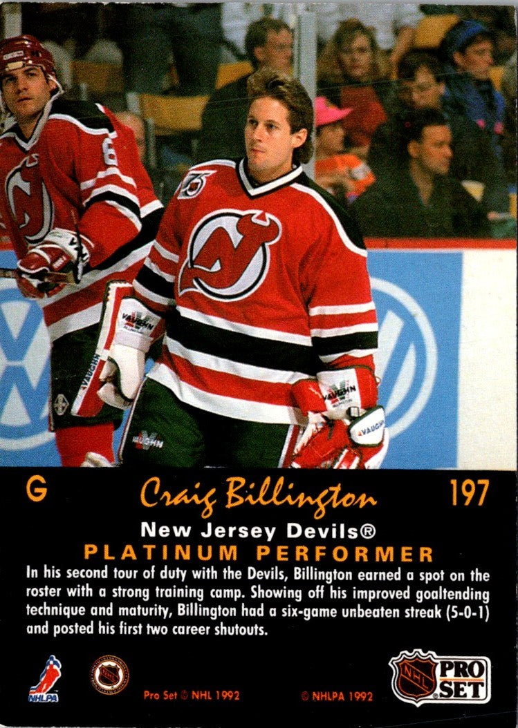 1991 Pro Set Platinum Craig Billington