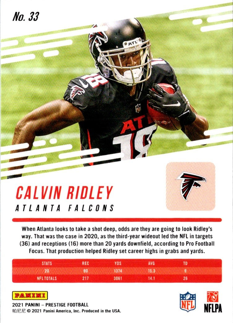 2021 Panini Prestige Calvin Ridley