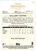 2018 Topps Gallery Daniel Mengden #49