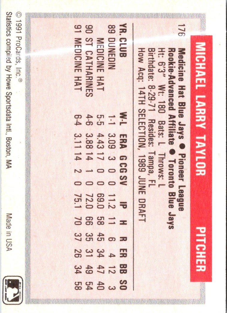 1991 ProCards Michael Taylor