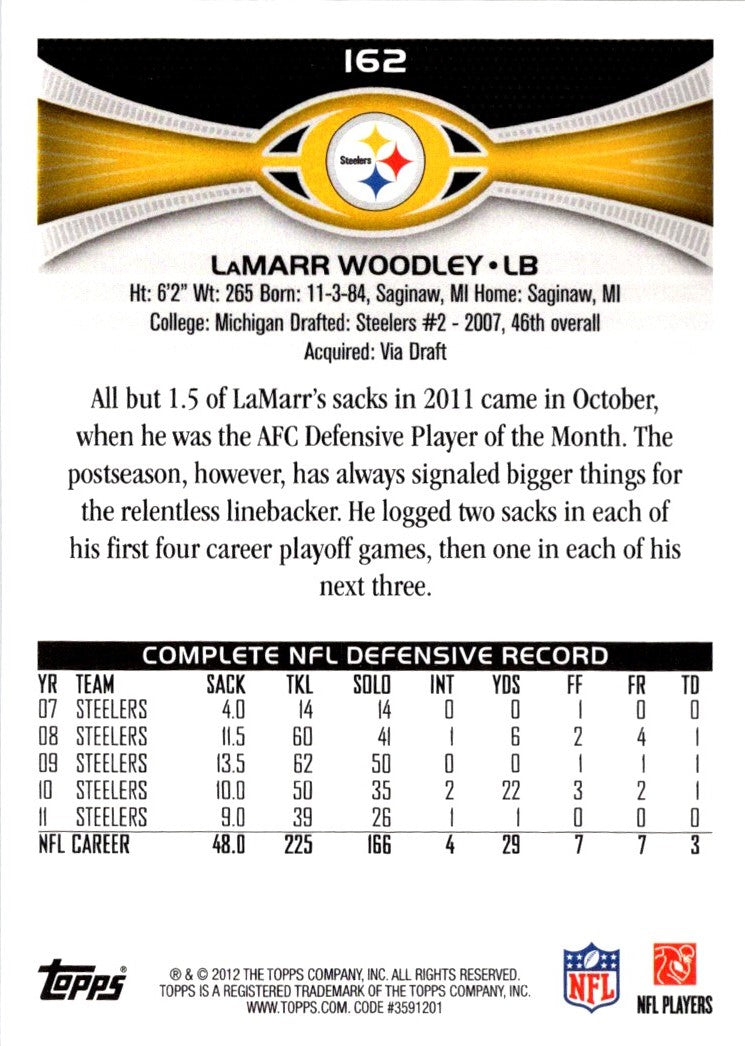 2012 Topps LaMarr Woodley