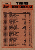 1983 Topps Twins Team Leaders - Kent Hrbek/Bobby Castillo #771