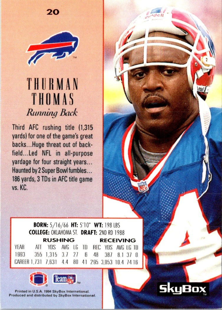 1994 SkyBox Premium Thurman Thomas