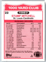 1988 Topps 1000 Yard Club Stump Mitchell #23
