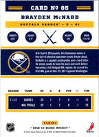 2012 Score Brayden McNabb #85