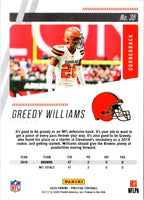 2020 Panini Prestige Xtra Points Blue Greedy Williams #35
