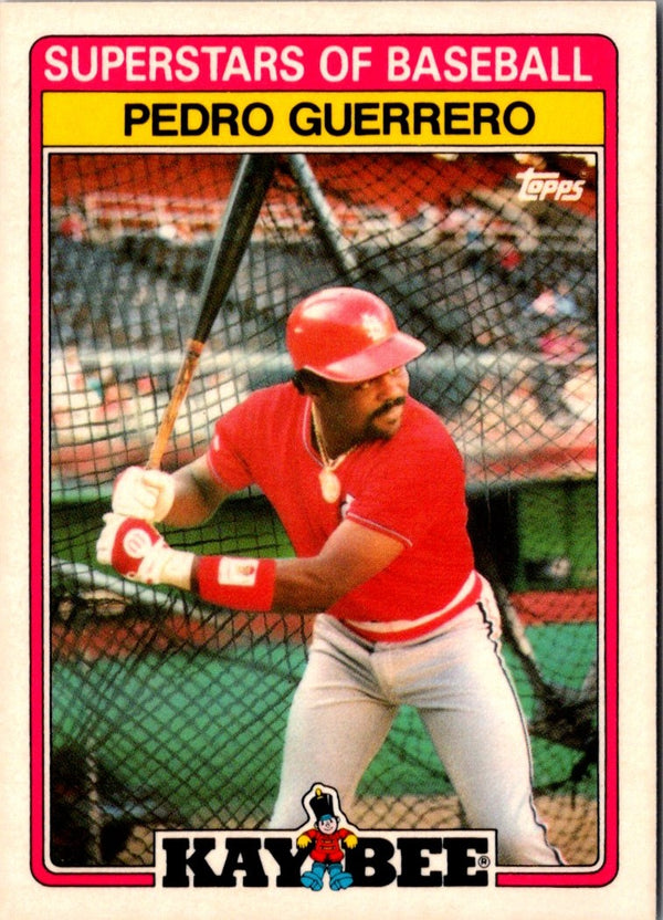 1989 Topps Kay-Bee Superstars of Baseball Pedro Guerrero #16