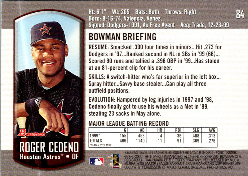 2000 Bowman Roger Cedeno