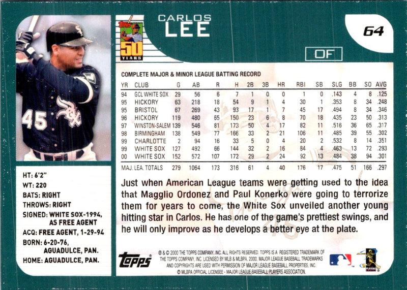 2001 Topps Carlos Lee