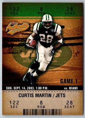 2003 Fleer Authentix Curtis Martin #5