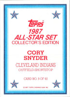 1987 Topps Glossy Cory Snyder #9
