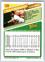 1993 Topps Mark McGwire #100