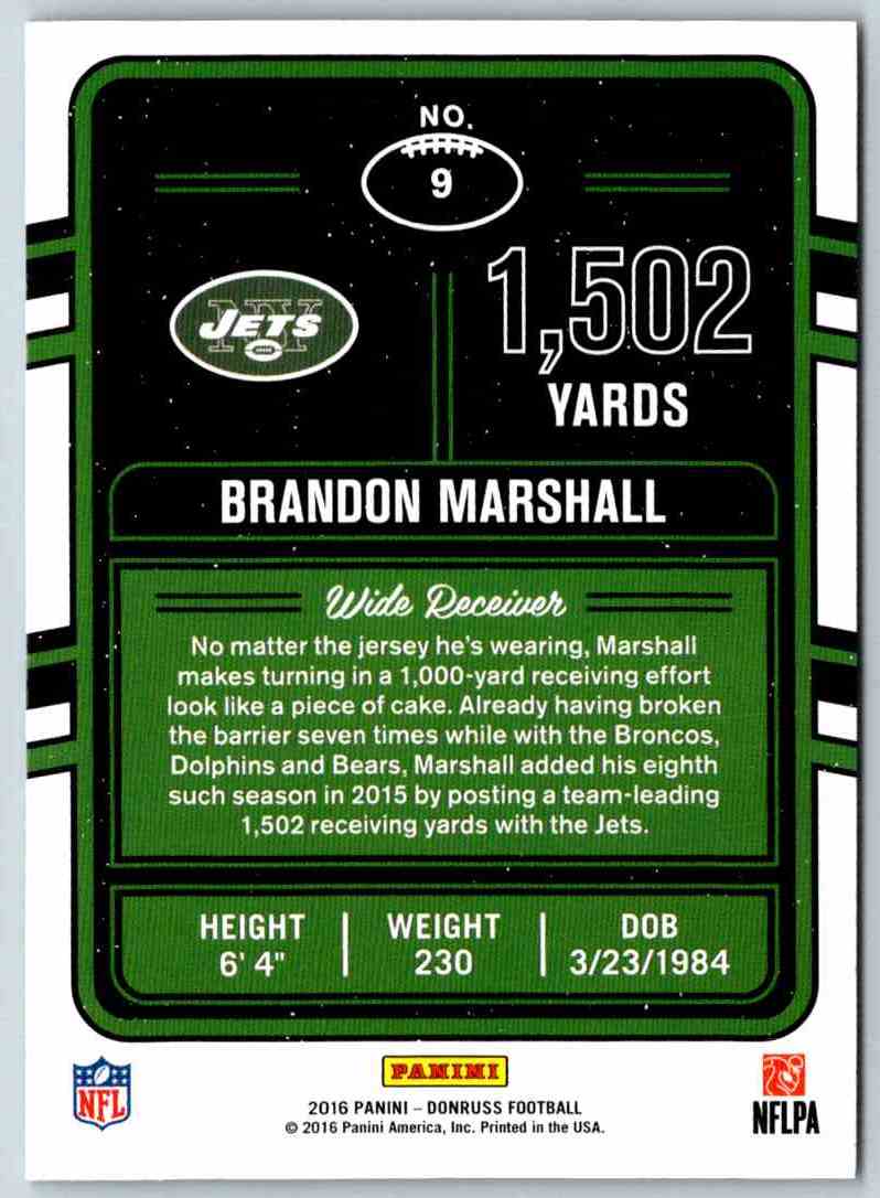 2016 Donruss Brandon Marshall