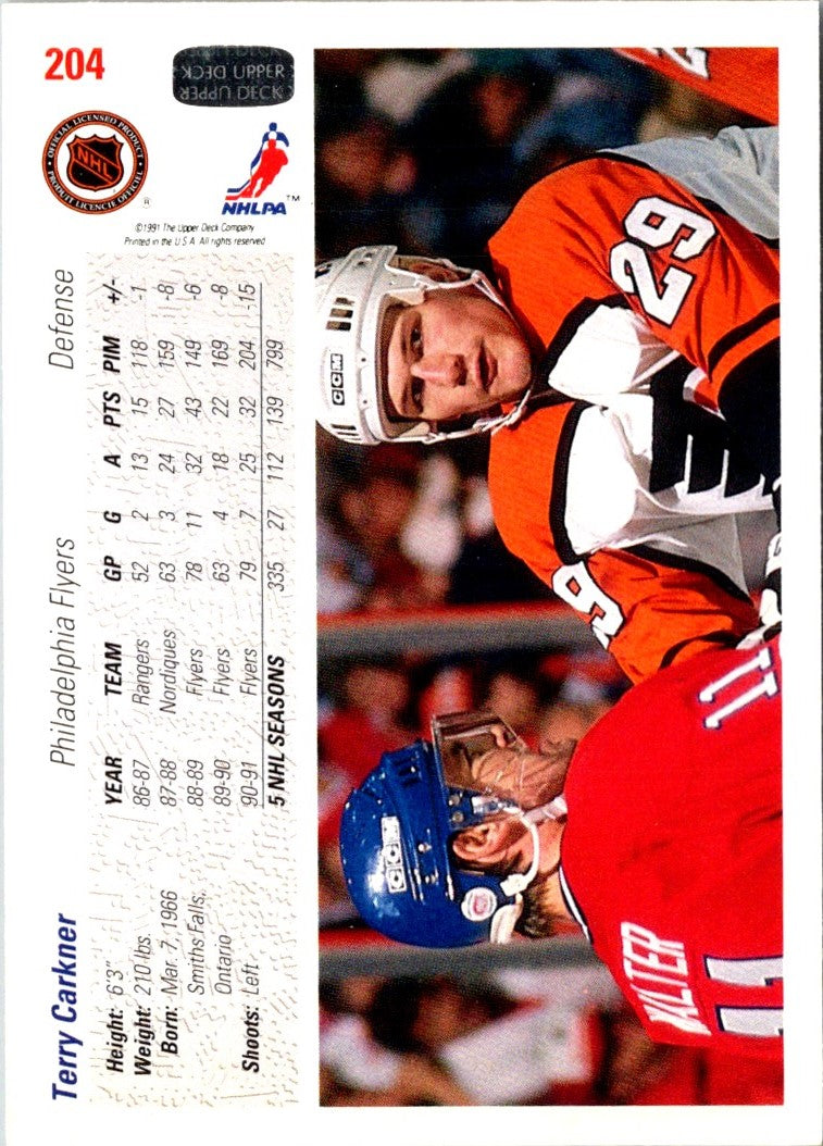 1991 Upper Deck Terry Carkner