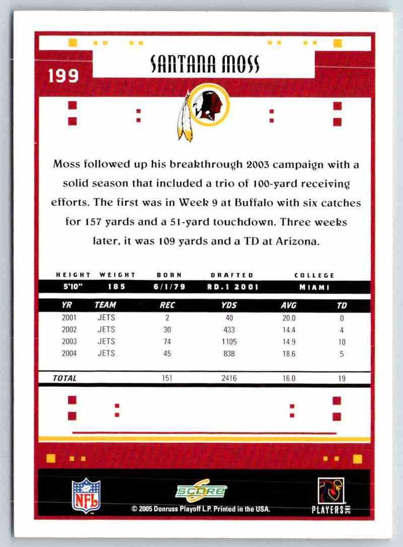 1995 Score Santana Moss