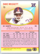 1990 Fleer Dave Meggett