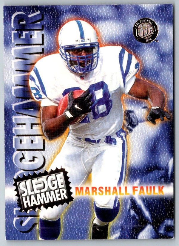 1996 Pinnacle Die Cut Jerseys Marshall Faulk #2