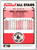 1989 Fleer Baseball All-Stars Mike Greenwell