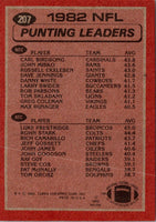 1983 Topps 1982 Punting Leaders - Carl Birdsong/Luke Prestridge #207
