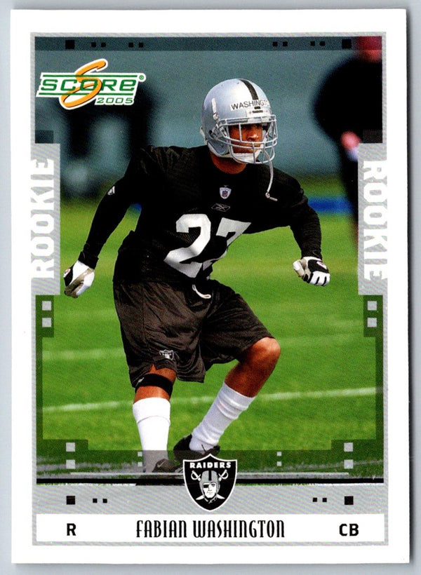 2005 Score Fabian Washington #351 Rookie
