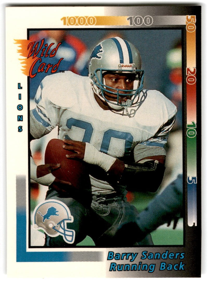 1992 Wild Card NFL Prototypes Barry Sanders