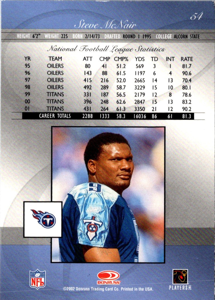 2002 Donruss Elite Steve McNair