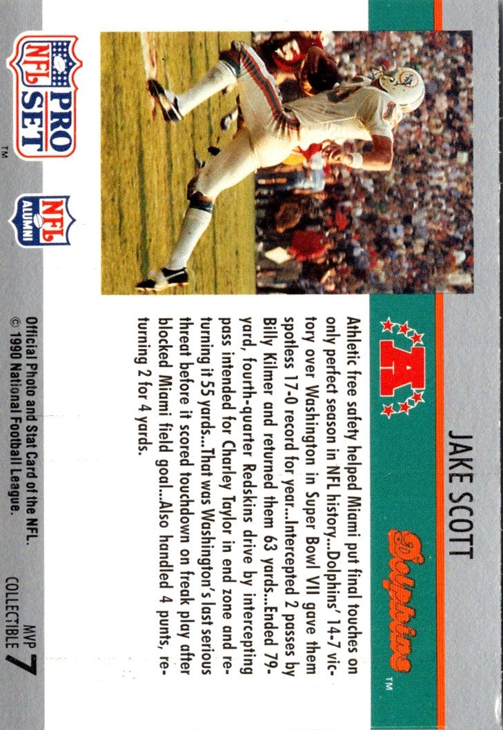 1990 Pro Set Super Bowl MVP Collectibles Jake Scott