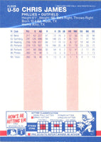 1987 Fleer Update Glossy Chris James #U-50