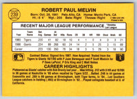 1986 Donruss Bob Melvin #456 Rookie