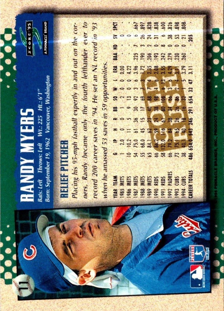 1995 Score Gold Rush Randy Myers