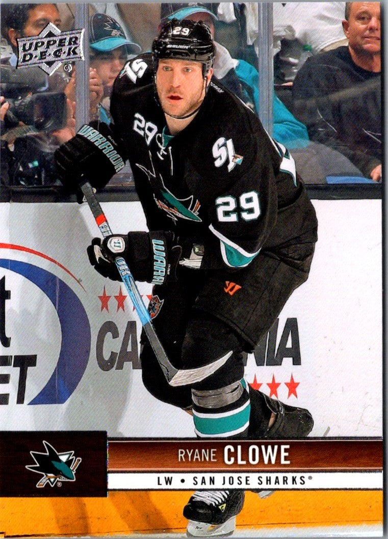 2012 Upper Deck Ryane Clowe