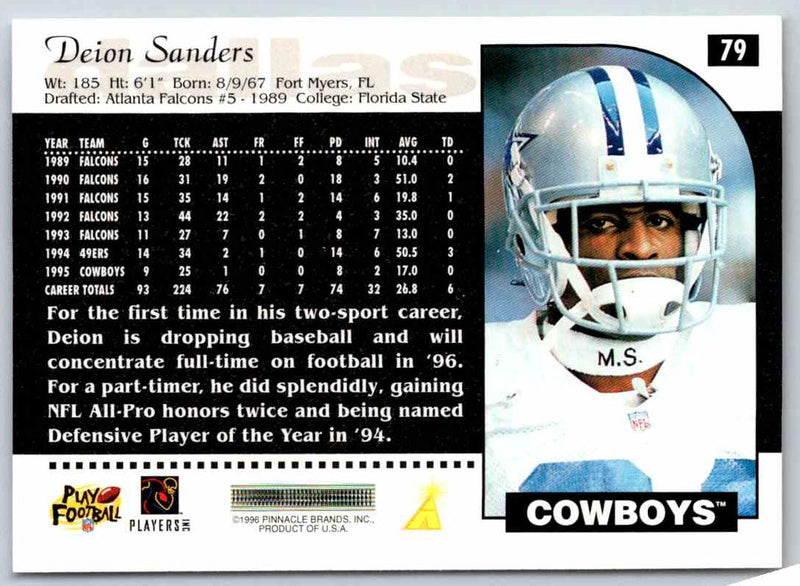 1996 Score Deion Sanders