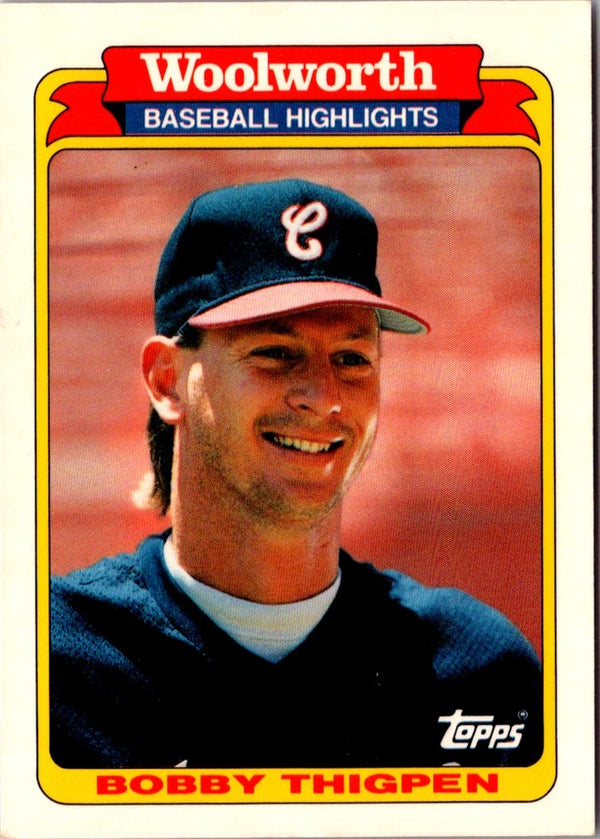 1991 Topps Woolworth Baseball Highlights Bobby Thigpen #21