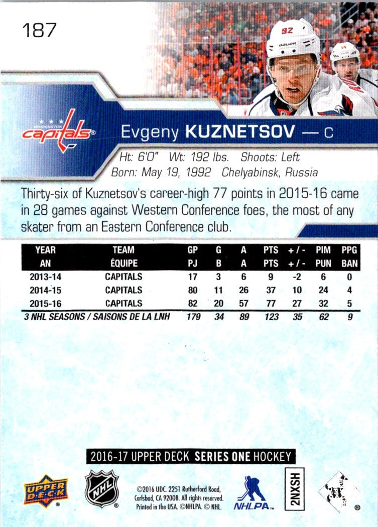 2016 Upper Deck Evgeny Kuznetsov