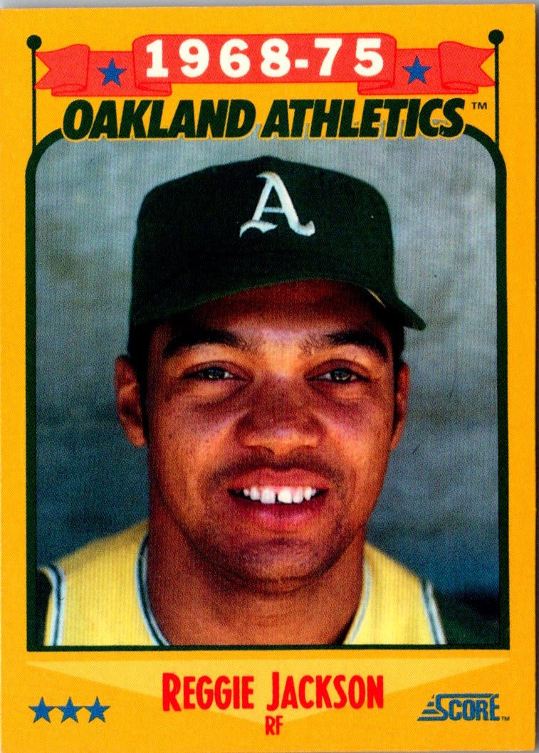 1988 Score Reggie Jackson Special A's